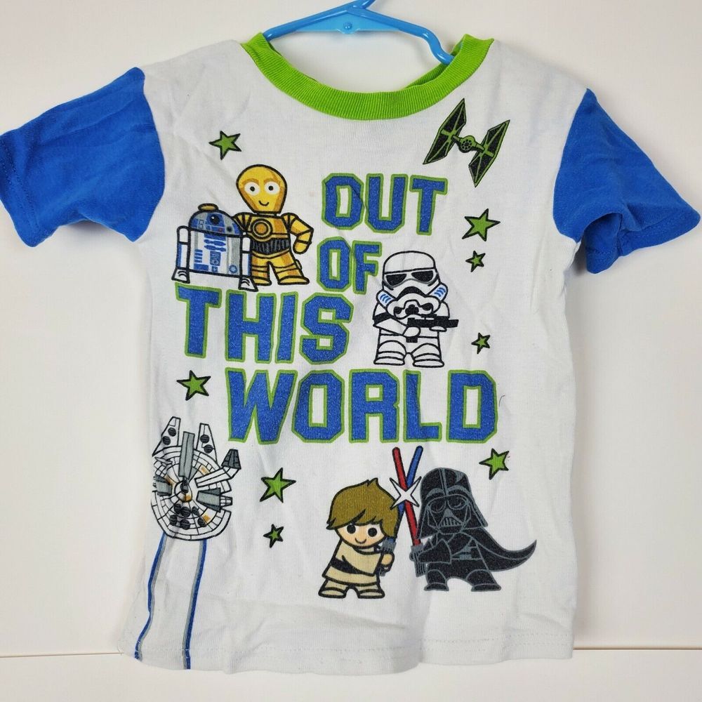 Star Wars Pajama Top C3PO R2D2 Boys 5T No Pants Crew Neck‎